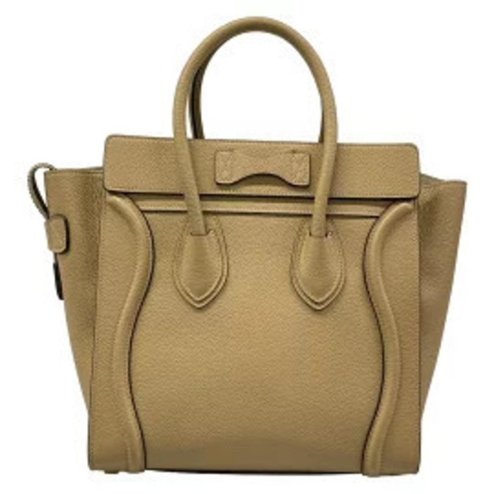 Celine Luggage Leather Beige Handbag Shopper Tan